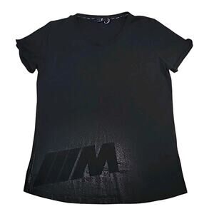 BMW Logo Tee Large Black Luxury Motorsport Graphic Shirt Luxe Car Streetwear
